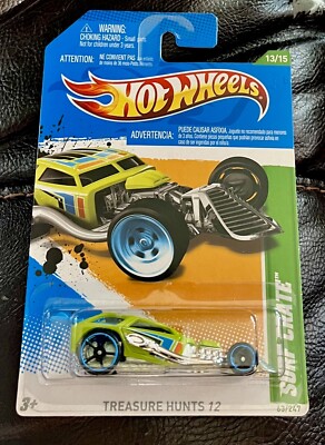   2012 Hot Wheels Treasure Hunt Surf Crate Lime Green (International Card)  