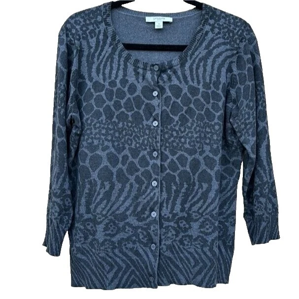 Estampado Animal Algodón Liz Claiborne Suéteres para mujer