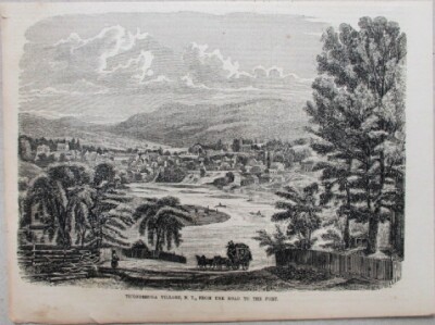Vintage Print, TICONDEROGA VILLAGE, NEW YORK, 1870.