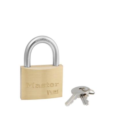4160KA-2= Master Lock Schlüsselschloss V Line 2 Messing B 60 mm gleichschließend