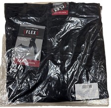 Van Heusen Men's Flex Flat Front Straight Fit Pants Size 40W x 32L In Black