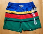 Polo Ralph Lauren Men's Large Polo Spellout  Multi Color Swim Trunks NWT