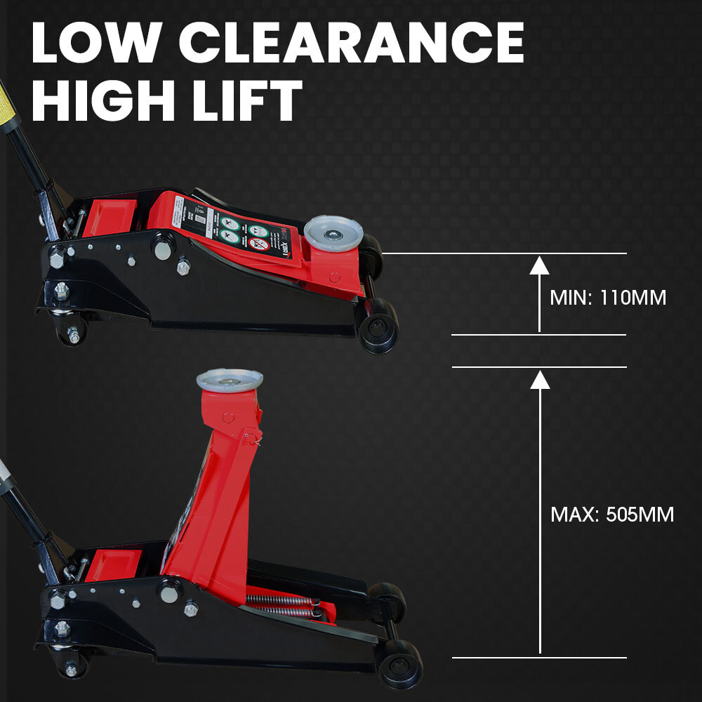 TREX 3000KG Hydraulic Trolley Floor Jack High Lift Floor Jacking Car