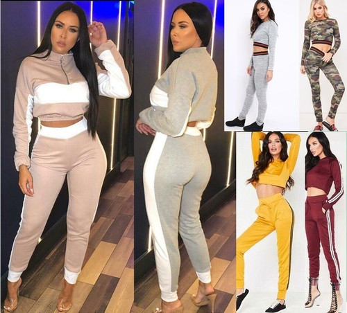 Mujer Chándal Salón Ropa Traje Mono Sudadera Pantalones Mono Housewear GB |  eBay