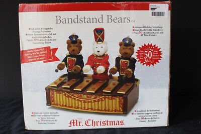 MR. CHRISTMAS BANDSTAND BEARS MUSICAL ANIMATED TEDDY BEARS