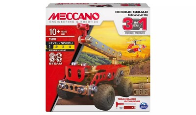 Neu Meccano 3 Modellset Rettungskräfte