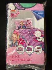 Jojo Siwa 3-piece Twin Sheet Set Microfiber Nickelodeon Bedding New