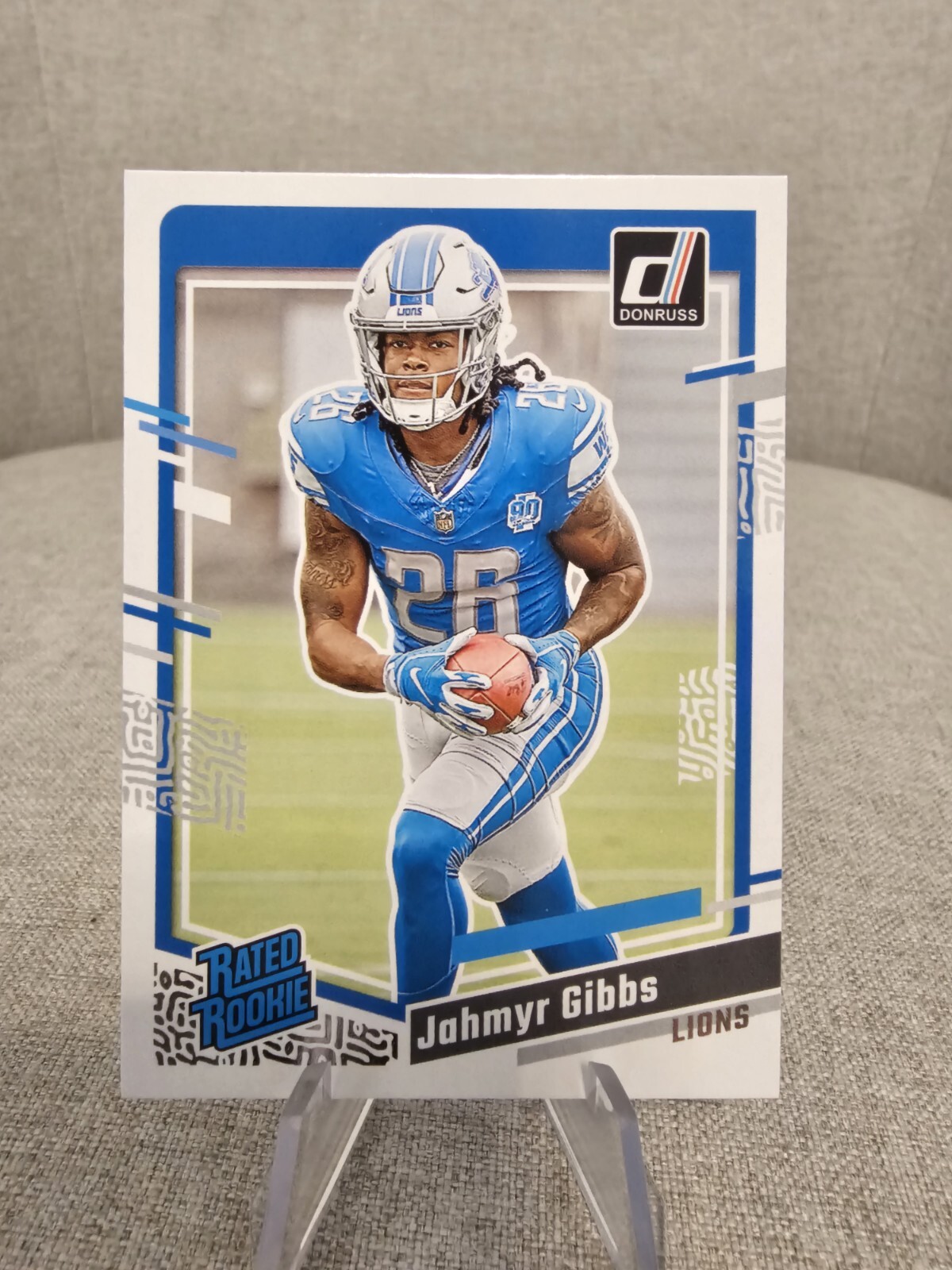 Jahmyr Gibbs 2023 Donruss Rated Rookie Lions