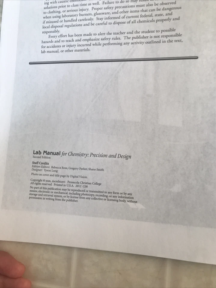 Abeka Chemistry Precision And Design Lab Manual Teacher Key - Image 3 of 4