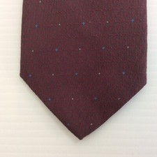 Guy Laroche Vintage MENS TIE NECKTIE 3 in USA Burgundy Blue Silver