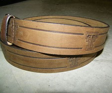 Texas Tech Red Raiders Brown LEather Belt NEW Size 36" 36in