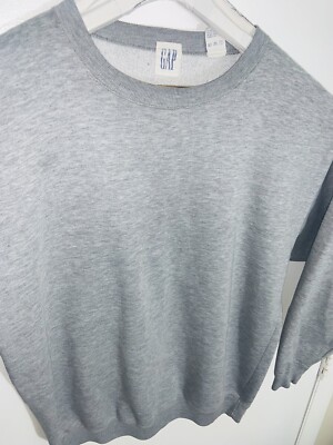 GAP Vintage 90s Blank Crewneck Sweatshirt Mens LG Gray | eBay