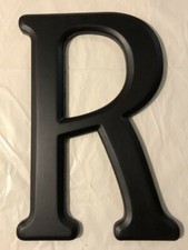 Heavy Industrial Style Black Letter "R" Wall Art Marquee Sign