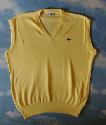 VEST gilet 80's LACOSTE veste circa L Made in France RARE
