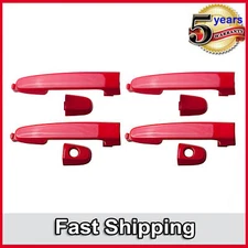 Outside Door Handle Set of 4PCS For Toyota Camry Corolla RAV4 3P0 Absolutely Red