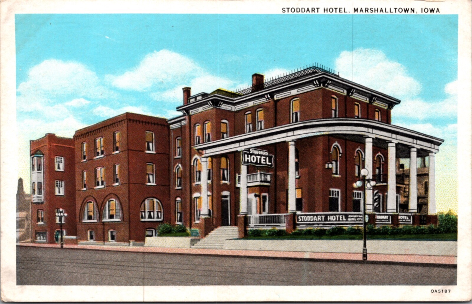 Postcard Stoddart Hotel in Marshalltown, Iowa eBay