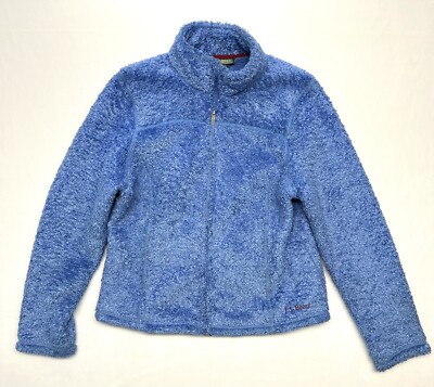 Bean Polartec Hi-Pile Fuzzy Berber Sherpa Fleece Zip Jacket