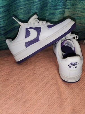 Size 5 - Nike Air Force White with Purple W