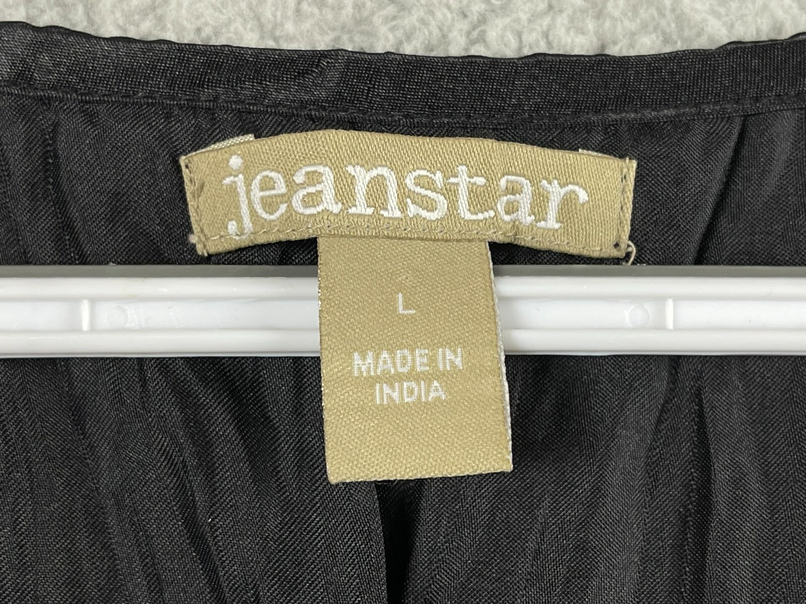 VTG 90s Jeanstar blouse women Lg black v neck sleeveless crinkled effect sequin