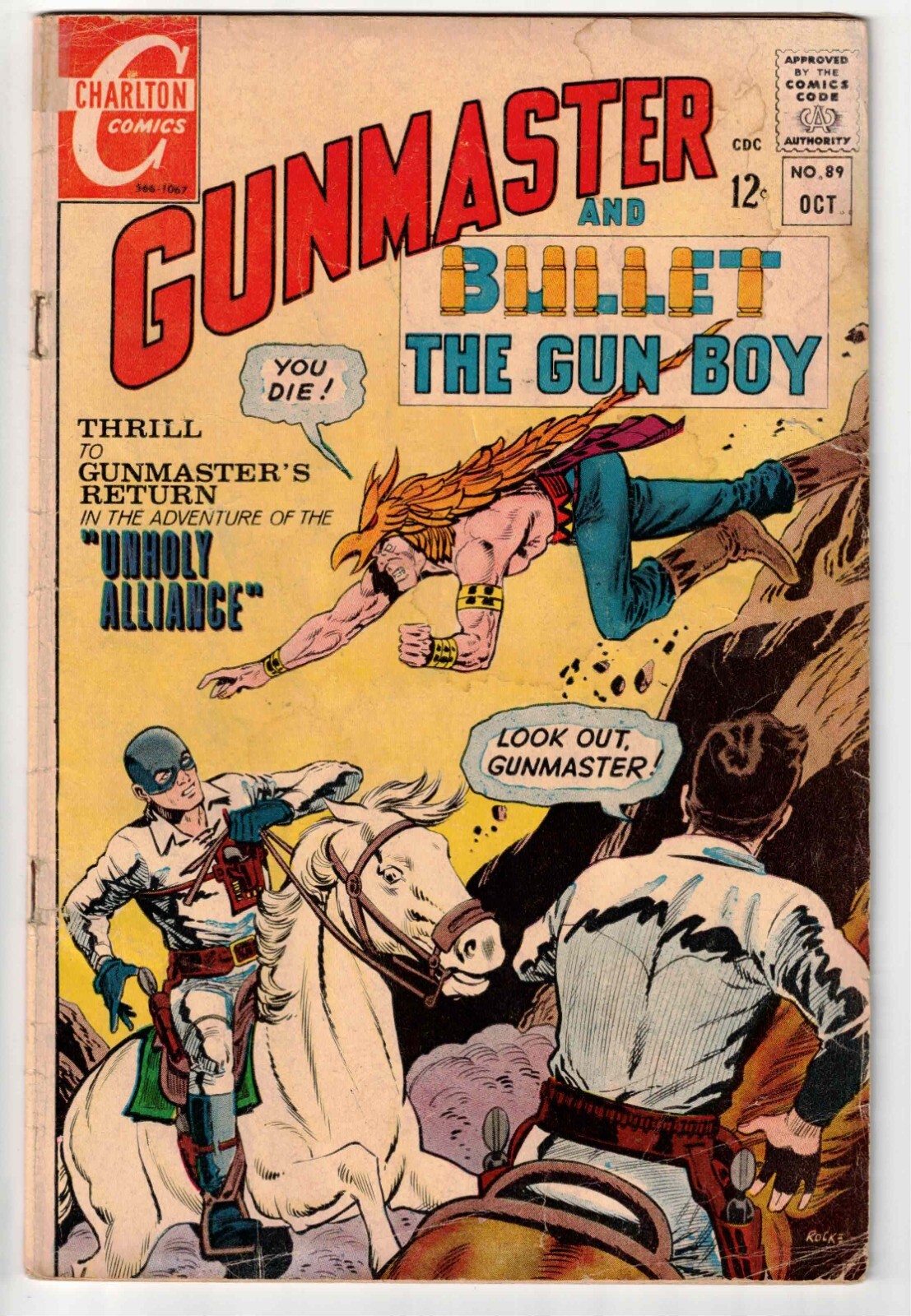 GUNMASTER AND BULLET THE GUN BOY #89 1967 CHARLTON SILVER AGE!
