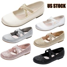 Girls Flats Kids Ballerina Flat Shoes Girls Mary Jane Flats Dress Wedding Shoes