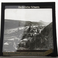 Schandau Photo Plate Circa 1920-1930 Glass Positive Glass Slide 8.5cm X 8.5cm