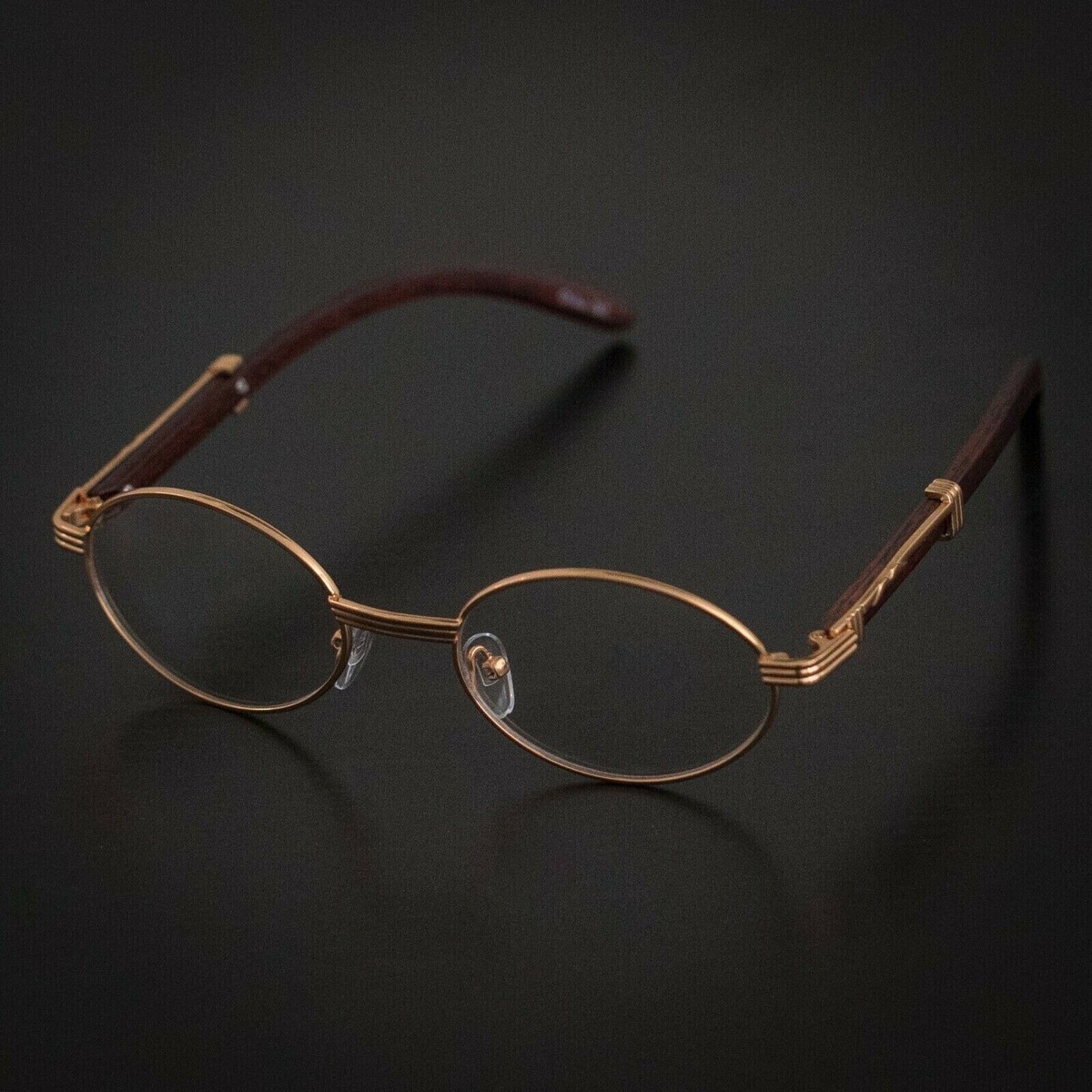 Indian Round Oval Eyeglass Frames 46-23-145 Antique Bronze Made in Japan Giorgio Armani 122 Vintage Gold Metal Oval Eyeglasses Frame  main image 4