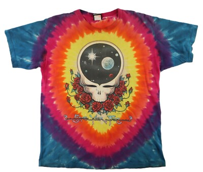VTG 1992 USA Adult L GRATEFUL DEAD Tie Dye Space Your Face Crew Neck T-Shirt