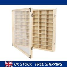 1/64 Wood Car Model Display Cabinet 60 Grids Diecast Car Matchbox Storage Shelf