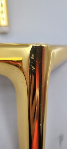 5,9 Zoll Möbelbeine 4er Set Gold Metall Schwerlast Hardware Dreieck Top - Bild 4 von 9