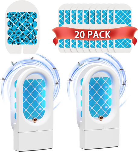 Flying Insect Trap 20PCS Glue Boards - Mosquito Killer Indoor - Gnat, Moth, Frui