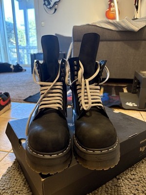 Rick Owens x Dr.Martens Quad Sole Steel Toe Boot Black (Men's) | eBay