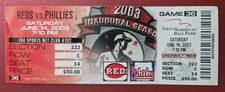 Cincinnati Reds Philadelphia Phillies Baseball Ticket 6/14 2003 Dunn HR Abreu HR