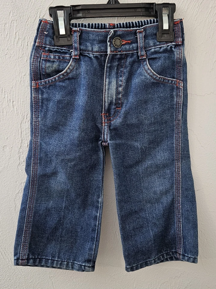 Jeans vaqueros vintage para niños Little By Little bordados talla 18 meses Foto 2 de 4