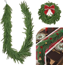 7FT Christmas Garlands Norfolk Pine Garland Real Touch Artificial Faux Greenery