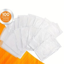 100pcs Disposable White Plastic Aprons Waterproof And Stain Resistant Apron For
