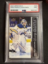 2021-2022 Upper Deck Ukko-Pekka Luukkonen Young Guns #202 PSA 9 Buffalo Sabres