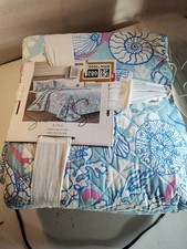 Tropical/Ocean Themed Beautiful Sun  Sea 3-Piece King Quilt Set