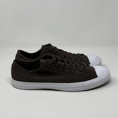 Converse All Star Ox Sneakers Mens 12 Brown Suede Water Repellent Low Top Shoes