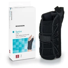 McKesson Single-Pull Lace Closure / Hook and Loop Strap Closure Wrist Brace