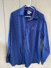 Cinch Shirt Adult Large Blue Snowflake Western Cowboy Men’s