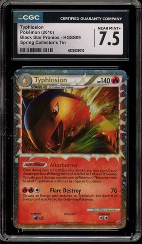 Pokemon Typhlosion Spring Collector's Tin Black Star Holo Promo HGSS09 CGC 7.5
