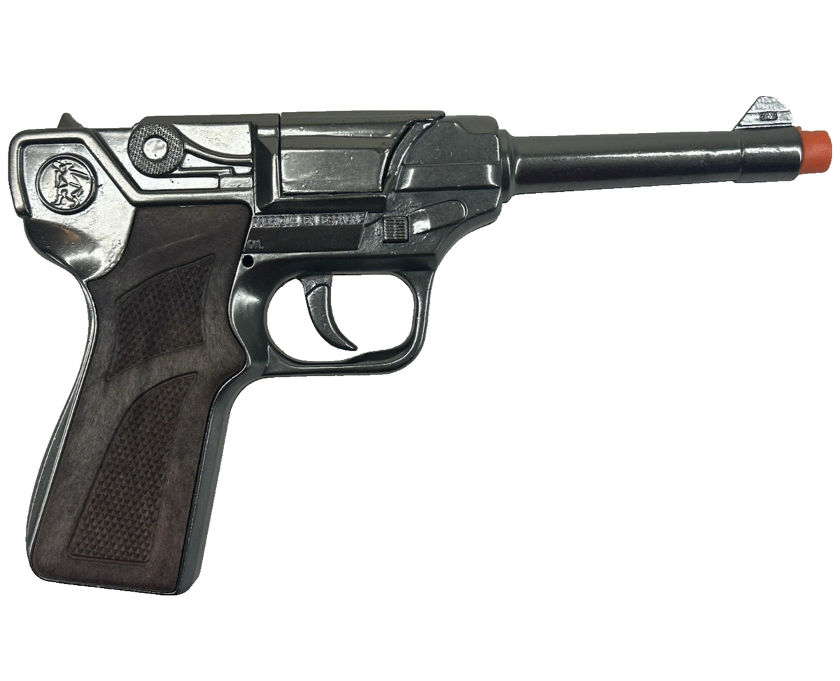 TOY German LUGER 9mm WWII Diecast Metal Ring Cap Pistol Gun CAPGUN