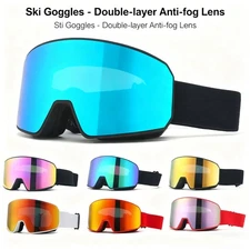 Professional Ski Goggles Winter Snow Anti Fog Dual Lens UV Protection Men Women