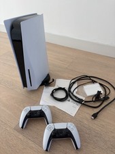 Sony PlayStation 5 Console Disc Edition + 2 Controllers, Full Set CFI-1116A