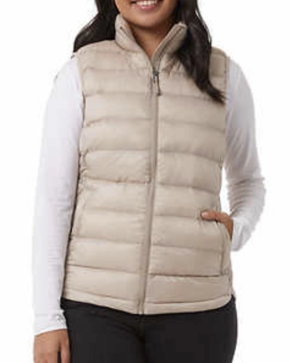 32 Degrees Women Insulated Vest Beige Sz M NWT