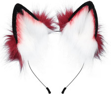 Handmade Cat Fox Fur Ears Hairhoop Headwear Anime Party Halloween Costume Headba