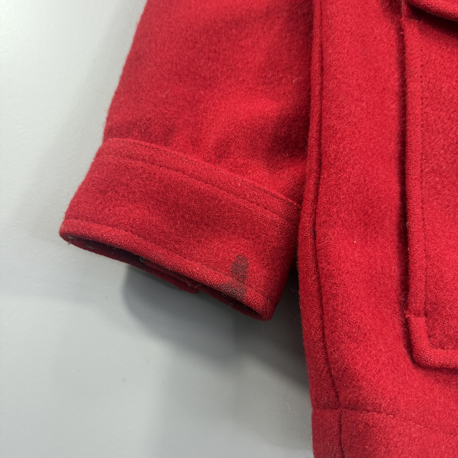 Pendleton Wool Jacket Mens Medium Red Mackinaw Cr… - image 6