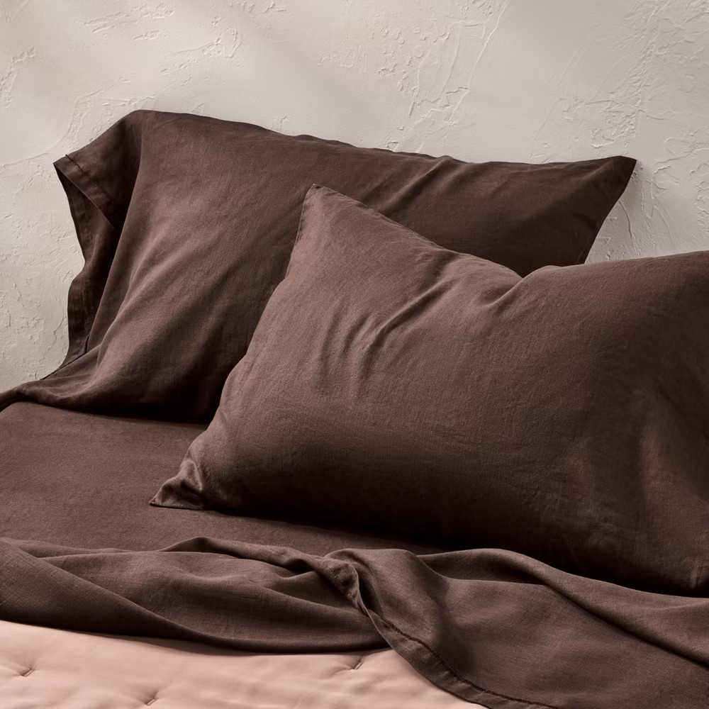 Standard 100 Linen Pillowcases Dark Fig - Casaluna 4290₽