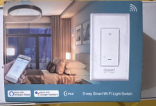Gosund SW6 3-Way Wi-Fi Smart On/Off Wall Light Switch, White, Alexa Google